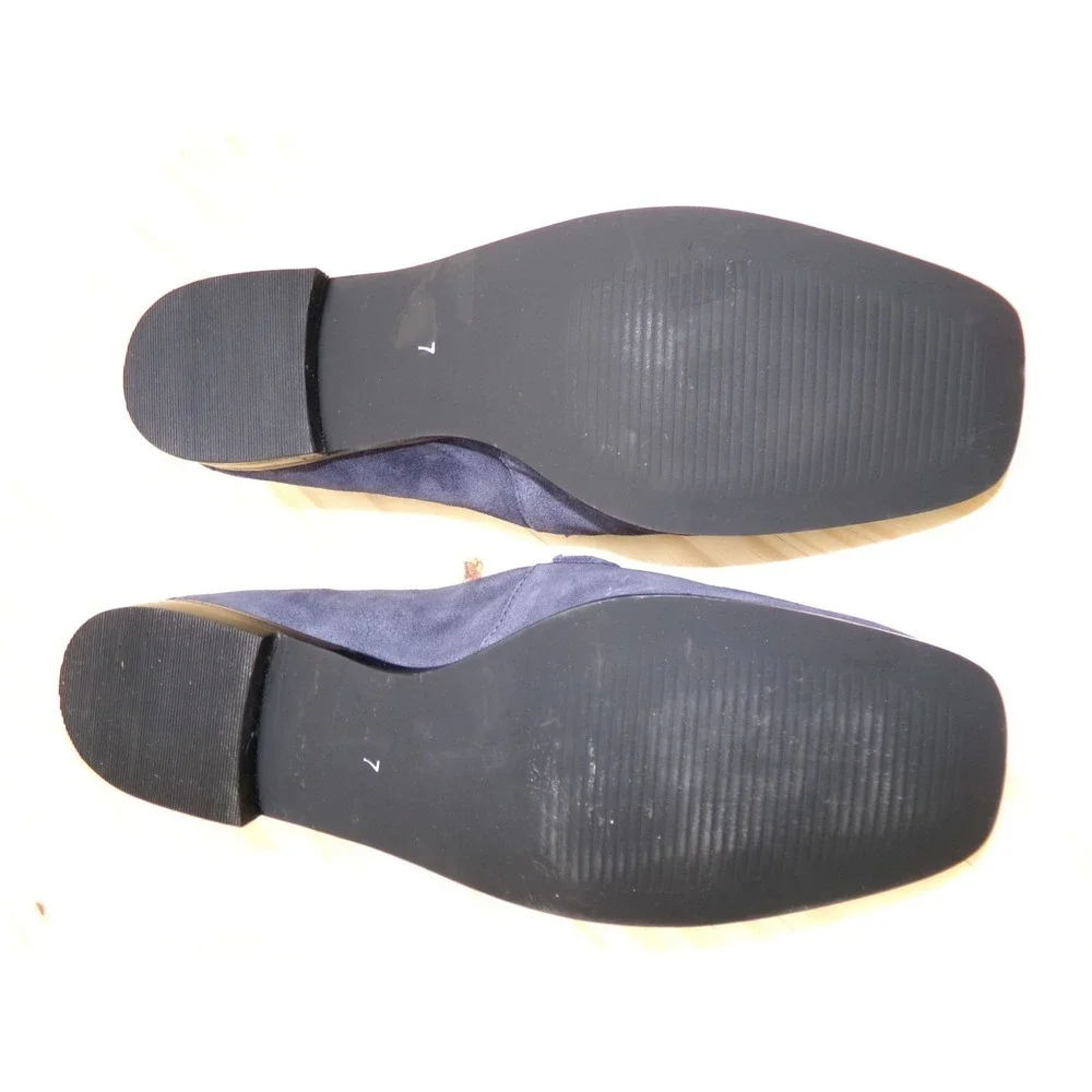 Hotter Horse Bit Loafers Shoes Womens Blue Size 9 Suede Slip On - Picture 6 of 8